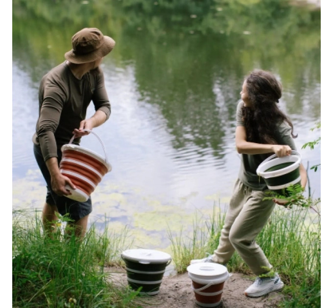 Tribe Відро складане Tribe Water Bucket 10 л olive (T-FJ-0048-olive)