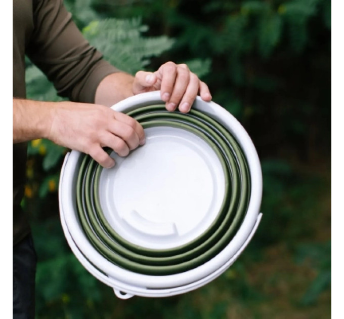 Tribe Відро складане Tribe Water Bucket 10 л olive (T-FJ-0048-olive)
