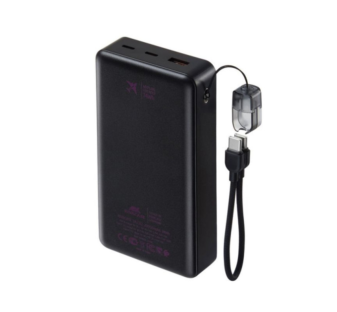 RivaCase Портативний зарядний пристрій Rivacase, 20000 mA, RIVAPOWER VA2312 (Black)