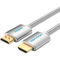 Vention Кабель HDMI M - M, 8.0м, V2.0, 4K 60Гц, обплетення, Silver Metal Type Vention