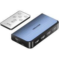 Перемикач HDMI V2.0, 4K 60Гц 1x5 ports, з пультом ДК, голубий,  Vention