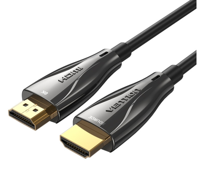 Vention Кабель HDMI M - M, 10.0м, V2.1, Optical 8K 60Гц 48Gbps Dolby 7.1 TPE Black Zinc Alloy Vention