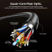Vention Кабель HDMI M - M, 50.0м, V2.1, Optical 8K 60Гц 48Gbps Aluminum Alloy, сірий Vention