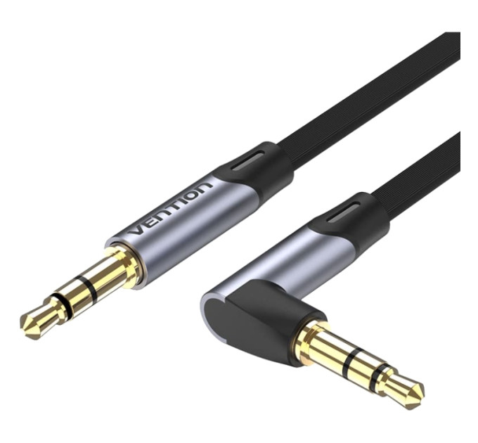 Vention Кабель AUX Audio TRS M/M, кут 90°, 0.05м сірий, Aluminum Alloy Vention