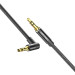 Vention Кабель AUX Audio TRS M/M, кут 90°, 2.0м, Nylon Braided, чорний, Vention