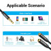Vention Перехідник Audio Jack TRS M -> 2xF, 1.0м, Cotton braided, чорний,  Vention