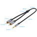 Vention Кабель AUX Audio TRS - RCAx2 M/M 3.0м, Gold-Plated, Aluminum alloy, чорний, Vention