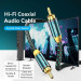 Vention Кабель AUX coaxial HiFi RCA M/M 5.0м OFC Silver, Zinc alloy, зелений, Ventio