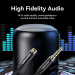 Vention Кабель AUX Audio TRS M/F 3.0м Gold-Plated, нейлонове обплетення, чорний Vention