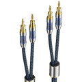 Vention HiFi Audio Speaker Cable 2.0м,Banana 2xM/M,4N OFC Silver, Gold-Plated,TPE + обплетення,Vention
