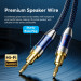 Vention HiFi Audio Speaker Cable 2.0м,Banana 2xM/M,4N OFC Silver, Gold-Plated,TPE + обплетення,Vention