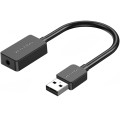 Vention Звукова карта USB AUX jack, 1*TRS, 0.15м, OMTP/CTIA, чіп шумозаглушення,  чорна Vention