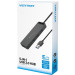 Vention Хаб USB 3.0 -> 4xUSB 3.0, 1.0м, з живленням Micro-USB,чорний Vention