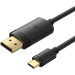 Vention Кабель USB 3.1 Type-C M - DisplayPort M, 1.0м, v.1.2, 4K60Hz, Aluminum Alloy чорний Vention