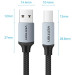 Vention Кабель USB 2.0 AM-BM, 2.0м, 480Mbps Printer, обплетення, Aluminum Alloy, сірий Vention