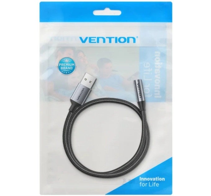 Vention Звукова карта USB AUX jack, TRRS, 0.25м, OMTP та CTIA, обплетення,  Vention