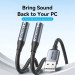 Vention Звукова карта USB AUX jack, 2*TRS (Mic + Ear)  0.25м, обплетення, Aluminum Alloy Vention