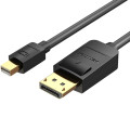Vention Кабель Mini DisplayPort - DisplayPort M/M 2.0м, 4K 60Hz двонаправлений, чорний, Vention