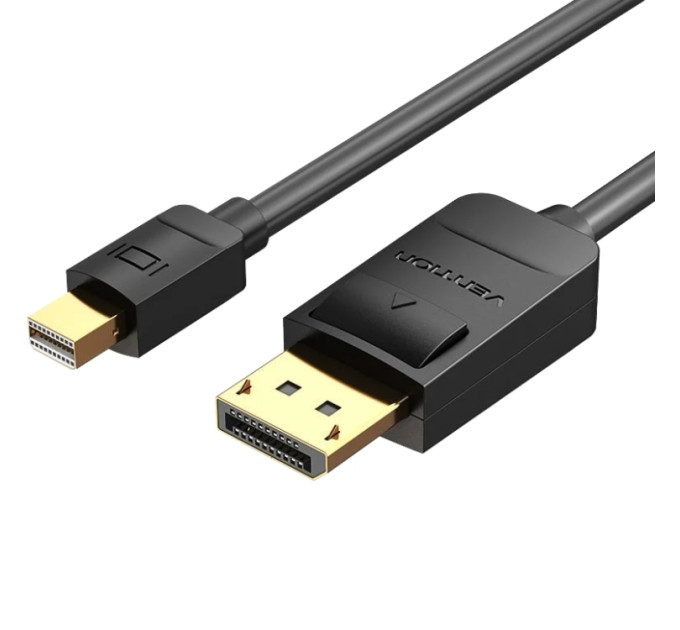 Vention Кабель Mini DisplayPort - DisplayPort M/M 2.0м, 4K 60Hz двонаправлений, чорний, Vention