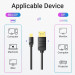 Vention Кабель Mini DisplayPort - DisplayPort M/M 2.0м, 4K 60Hz двонаправлений, чорний, Vention