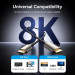 Vention Кабель DisplayPort M - HDMI M V1.4, 1.8м, 8K 60hz,Dynamic HDR, нейлонове обплетення, чорний, Vention