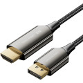 Vention Кабель DisplayPort M - HDMI M V1.4, 1.8м, 8K 60hz,Dynamic HDR, нейлонове обплетення, чорний, Vention