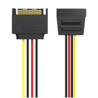 Кабель SATA 15pin, M/F, 0.3 м, PVC чорний, Vention