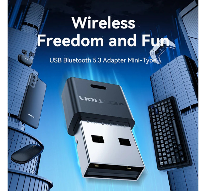 Vention Bluetooth USB adapter v5.3 20м Vention