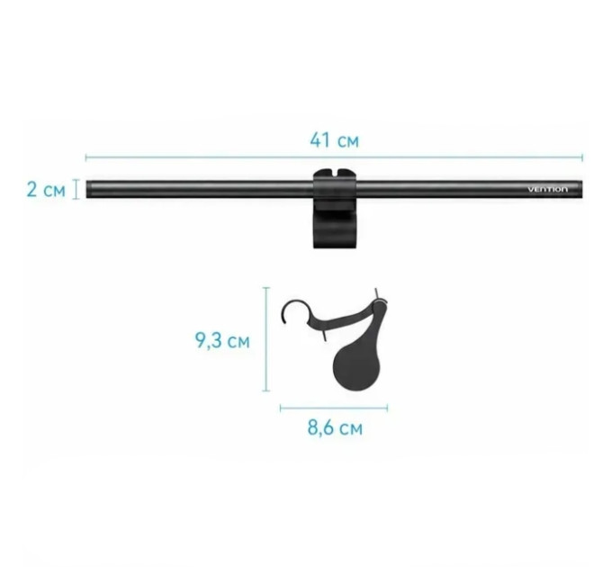Vention Лампа підсвічування монітора Vention USB Asymmetric Light Source Gravity-Clip, 72 LED, 5W Aluminum
