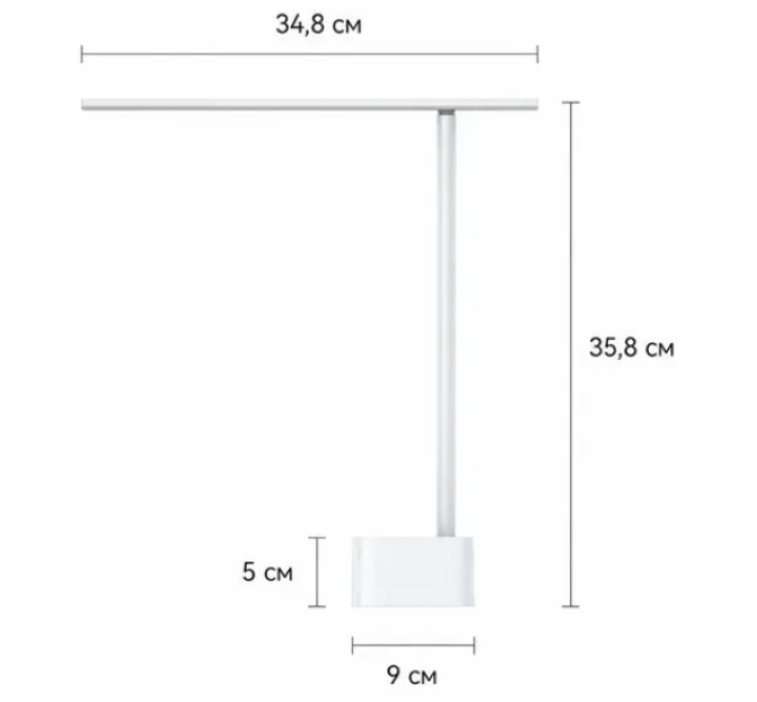 Vention LED лампа настільна Vention USB Rechargeable Foldable Desk Lamp, 5W 6000K,1800mAh,Aluminum,біла