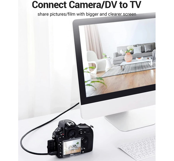 Vention Кабель HDMI M - Mini M, 1.0 м, V2.0 4K 60Гц 18Gbps PVC Vention