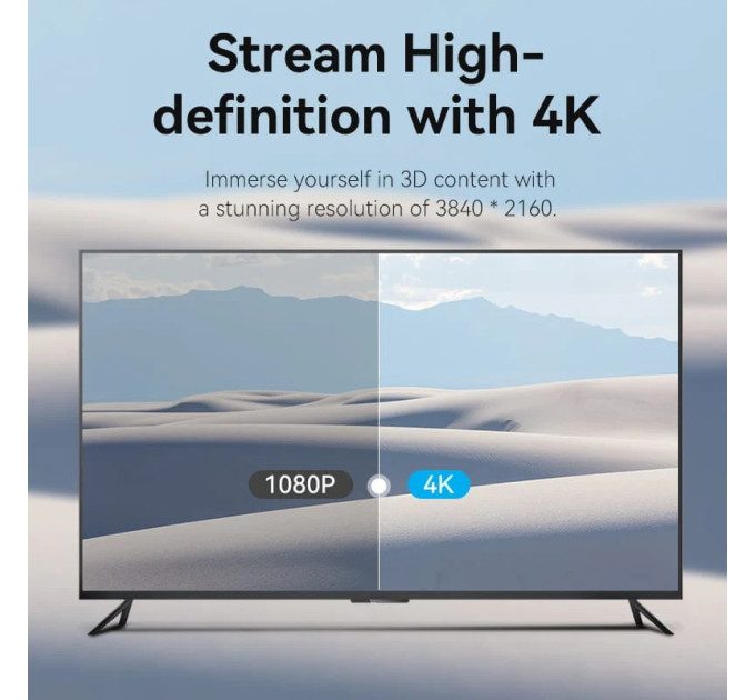 Vention Кабель HDMI M - M, 5.0м, V2.0, 4K 60Гц, Gold-Plated, PVC Vention