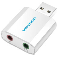 Звукова карта USB AUX jack, 2*TRS (Mic + Ear), Aluminum alloy Vention