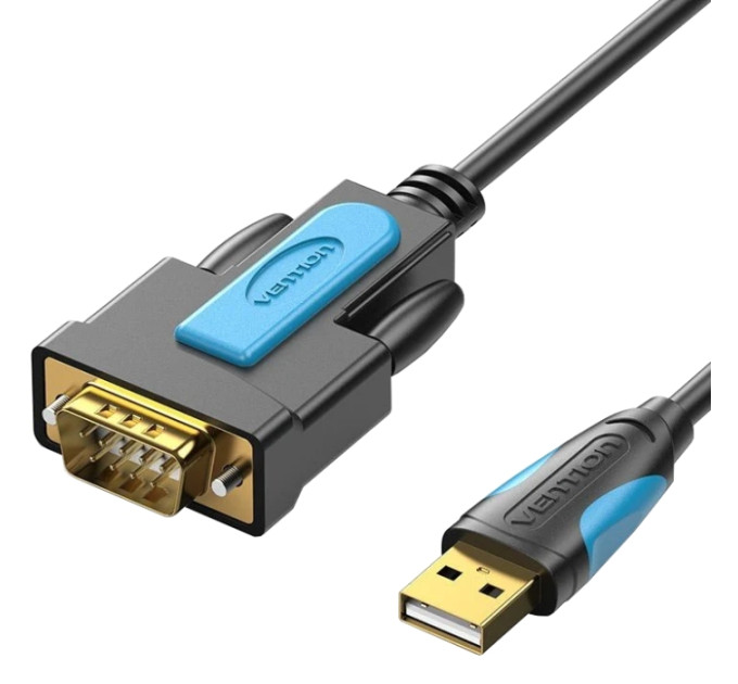 Vention Кабель USB 2.0 AM - RS-232 M, 2.0м, PVC, чорний Vention