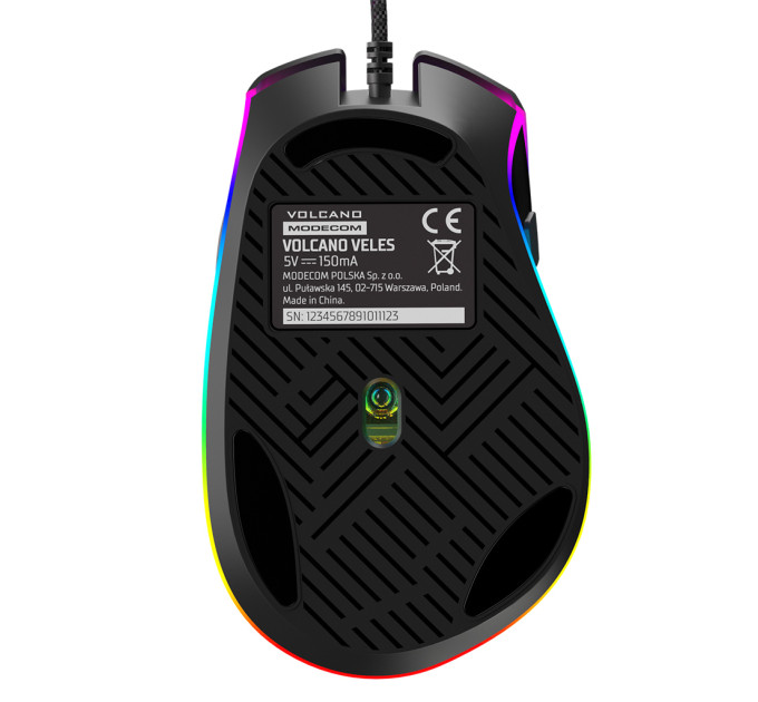 Modecom Мишка Modecom Veles Volcano RGB USB Black (M-MC-VELES-100)