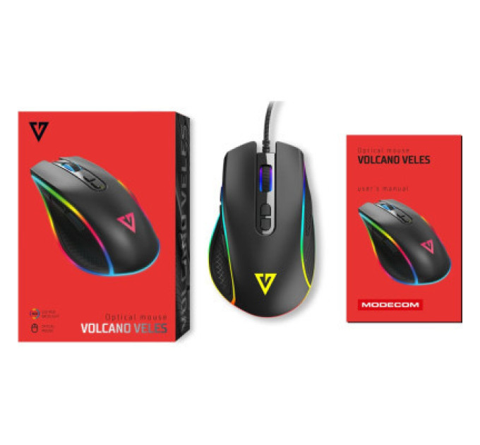 Modecom Мишка Modecom Veles Volcano RGB USB Black (M-MC-VELES-100)