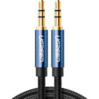Кабель мультимедійний 3.5mm M to 3.5mm M 0.5m 90° corner AV112 blue Ugreen (60178)