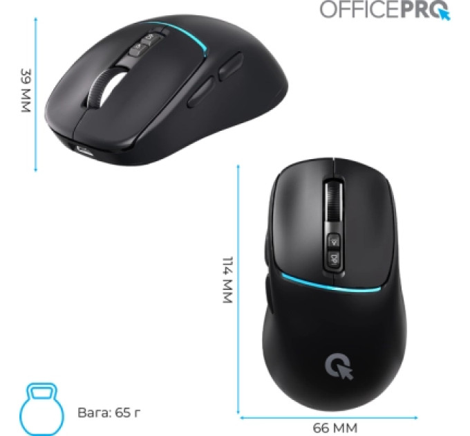 OfficePro Мишка OfficePro M468B Wireless/Bluetooth Black (M468B)