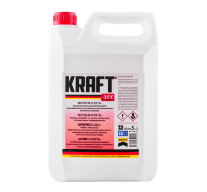 KRAFT Антифриз KRAFT G12/G12+ -35 (червоний) 5л (KF110)