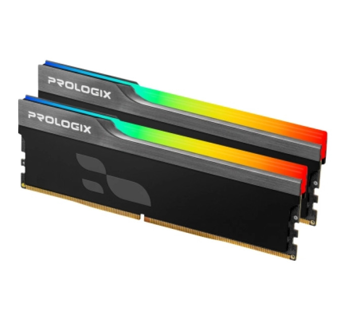 Модуль пам'яті для комп'ютера DDR4 32GB (2x16GB) 3200 MHz Onyx Black RGB Prologix (PRO32GB3200YBR4K)