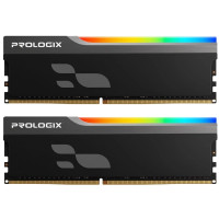 Модуль пам'яті для комп'ютера DDR4 32GB (2x16GB) 3200 MHz Onyx Black RGB Prologix (PRO32GB3200YBR4K)