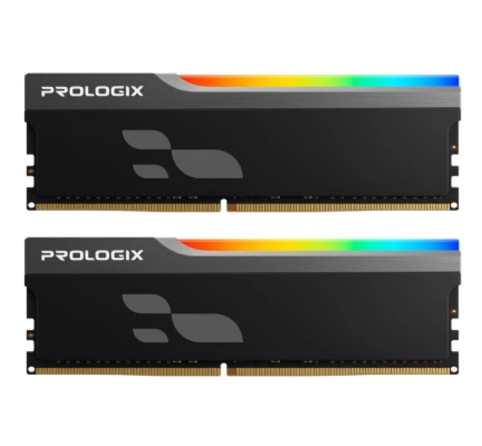 Модуль пам'яті для комп'ютера DDR4 32GB (2x16GB) 3200 MHz Onyx Black RGB Prologix (PRO32GB3200YBR4K)