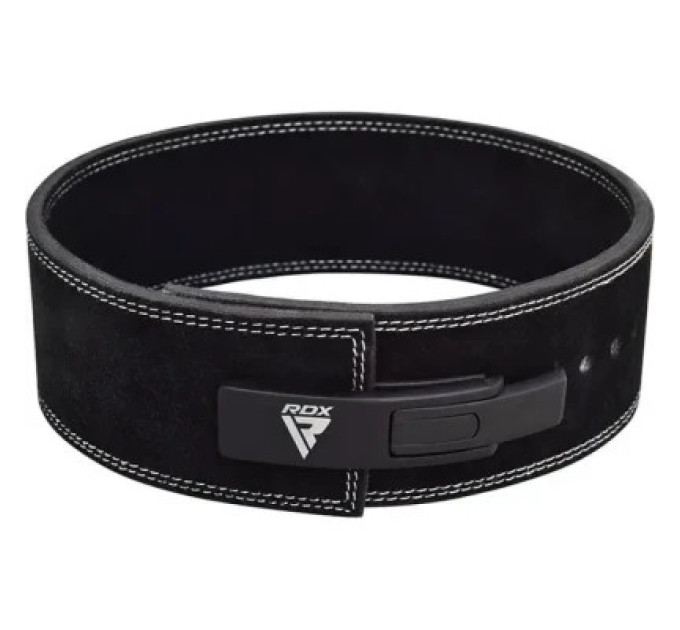 Атлетичний пояс RDX 4 Pro Liver Buckle шкіряний Black Plus M (WBL-4LB-M+)