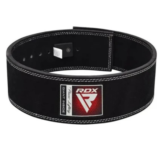 Атлетичний пояс RDX 4 Pro Liver Buckle шкіряний Black Plus M (WBL-4LB-M+)