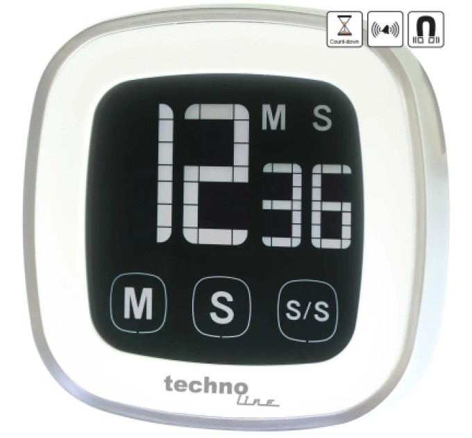 Таймер кухонний Technoline KT400 Magnetic Touchscreen White (KT400)