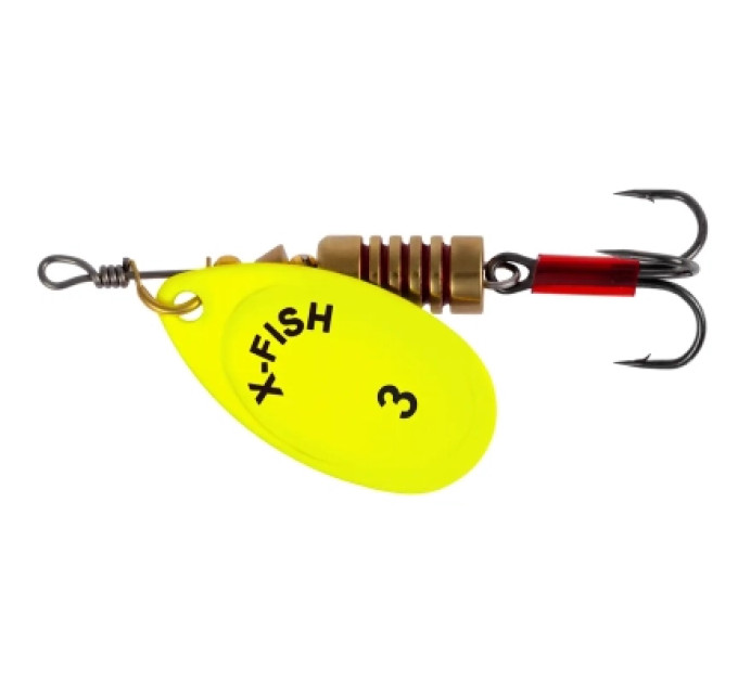 Блешня X-Fish Stark 6.5g 3 Nikel UV lime (1917.07.39)