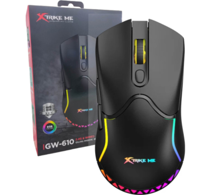 Xtrike ME Мишка Xtrike ME GW-610 Wireless RGB Black (GW-610)