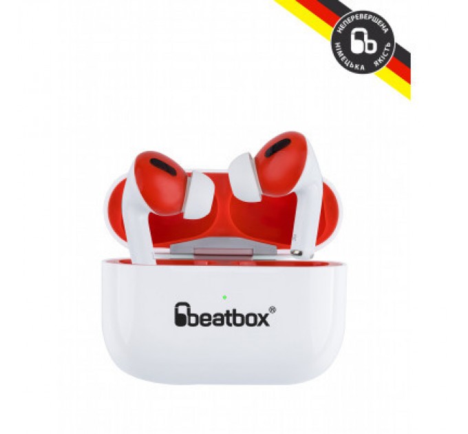 BeatBox Навушники BeatBox PODS PRO 1 Wireless Charging White-Red (bbppro1wcwr)