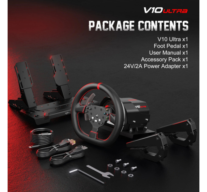 PXN Кермо PXN V10 Ultra Bundle for PS4/XBOX/Xbox Series X|S/PC (PXN-V10 Ultra EU)