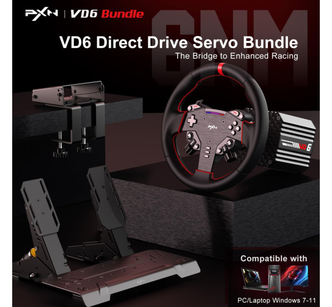 PXN Кермо PXN VD6 Bundle for PC (PXN-VD6 Bundle EU)